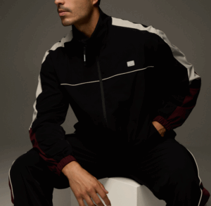 Giacca Athletic Track - Black / Bordeaux