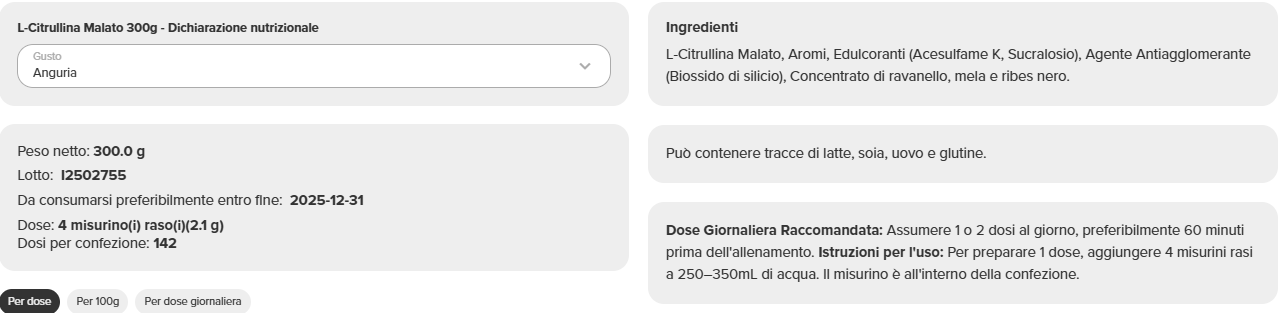 L-Citrullina Malate - immagine 4