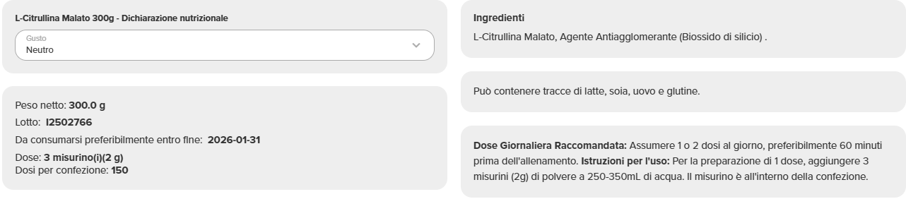 L-Citrullina Malate - immagine 6