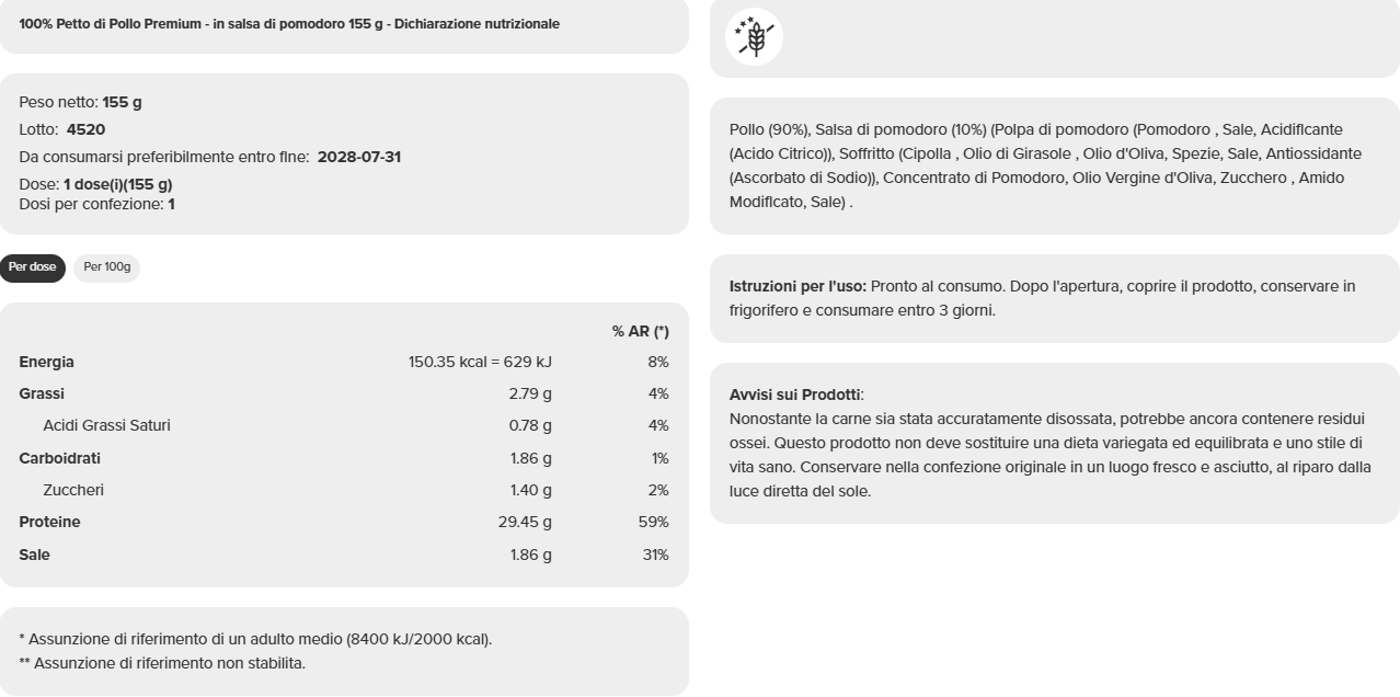 100% Petto di Pollo Premium (155 g) - immagine 6